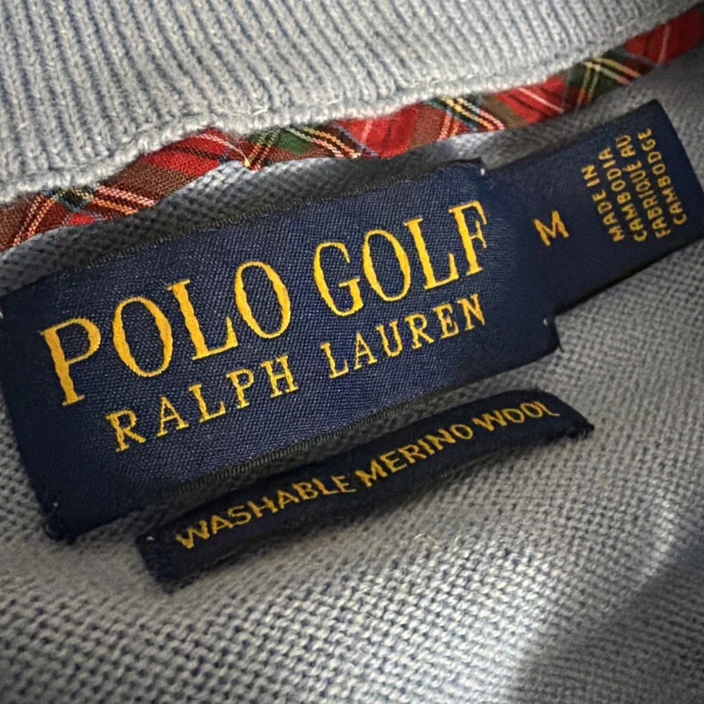 Polo Golf Ralph Lauren | Half Button Mock Sweater |‎ M | Merino Wool